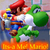 Mario Rides Yoshi....