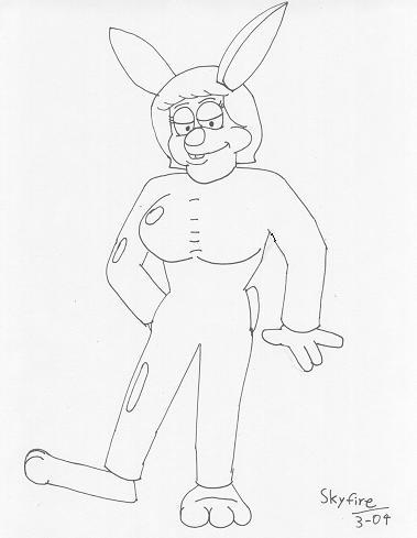 Rubber suit bunny