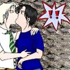 Harry and Draco share a kiss