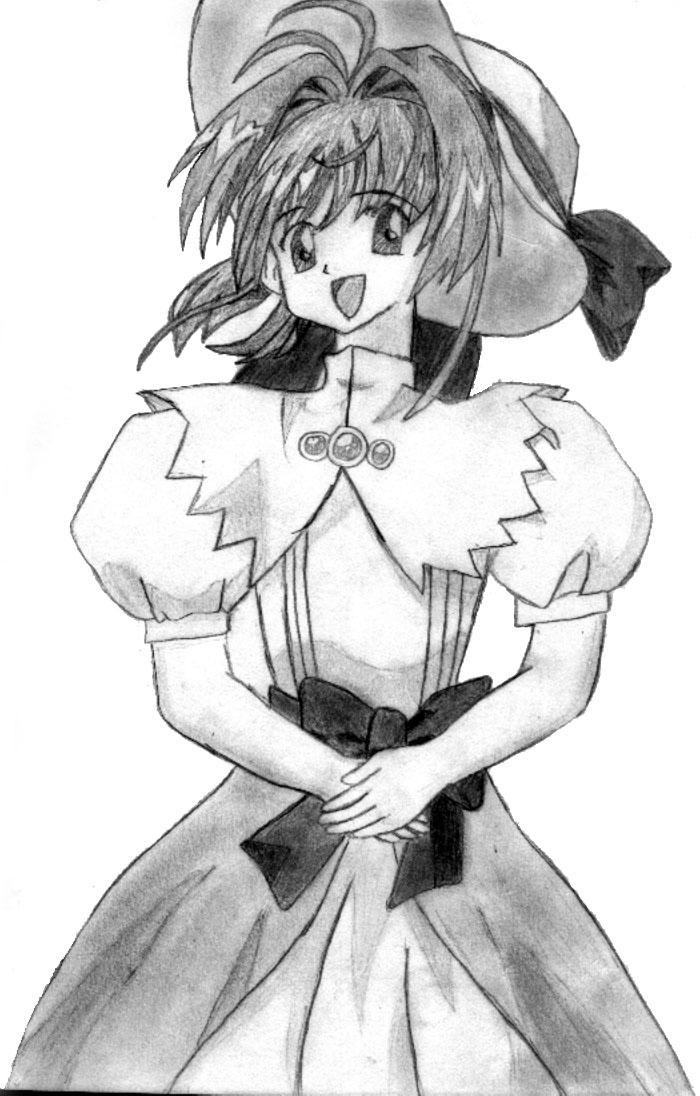 Sakura in her Alice dress (I think)