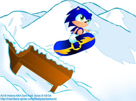Sonic snowboarding