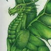 A green dragon