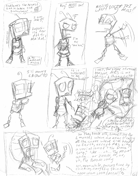 ZIM SI Parody comic rough page 2 -- MRS