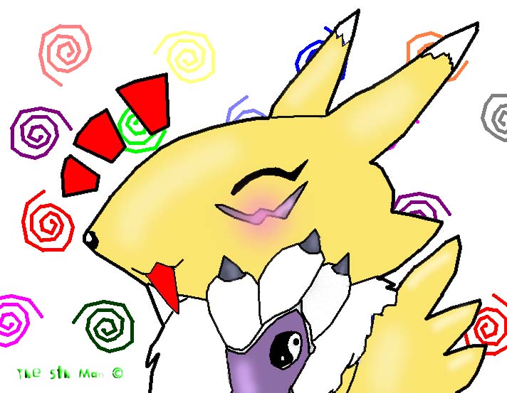 Renamon blushing