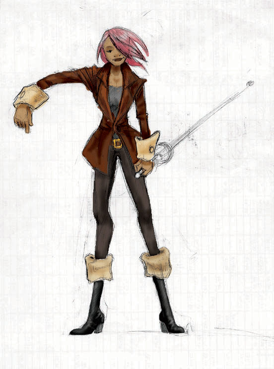 CG-ed pirate lady