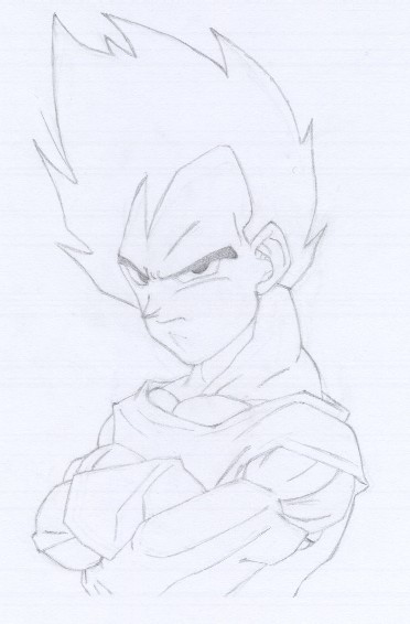 Posing Vegeta (pencil)