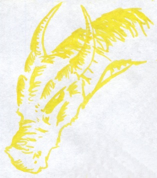 Dragon head, yellow marker