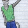 Random Cat-Anthro guy i drew in school...