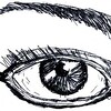 an eye drawn with fineliner pens