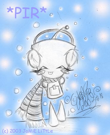 Pir takin a walk in da snow -^^-