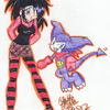 Sydney and Impmon in color!