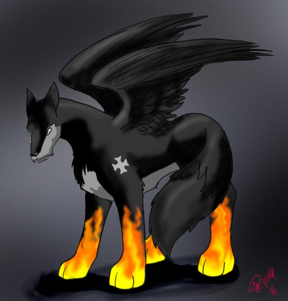 Fire Lupe with wings