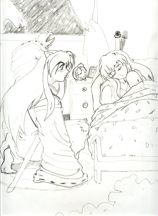 Inuyasha and Kagome (sleep stalker!!!)