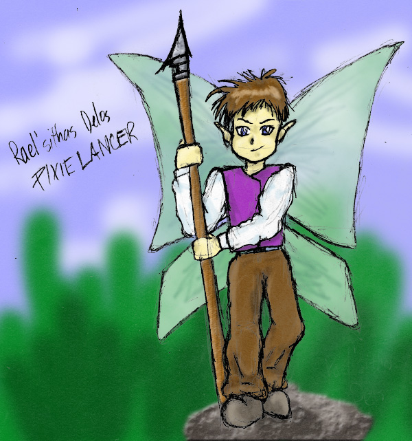 Pixie Lancer, colored.