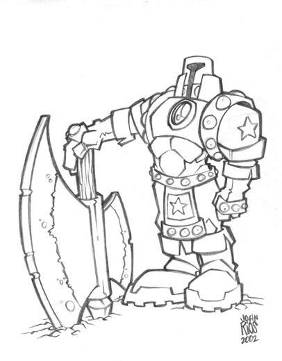 Crappy Knight in pencils!