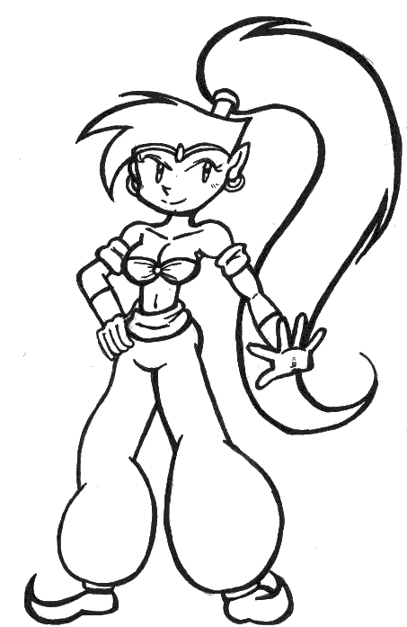 Shantae, in a bad pose.