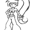 Shantae, in a bad pose.