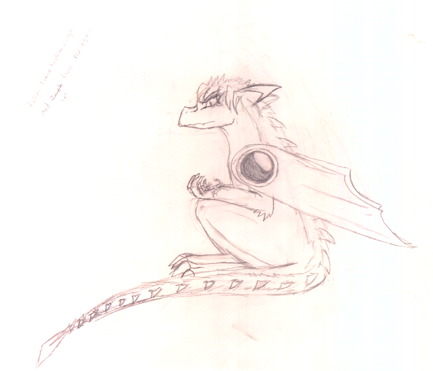 Dragonic form holding Ogama