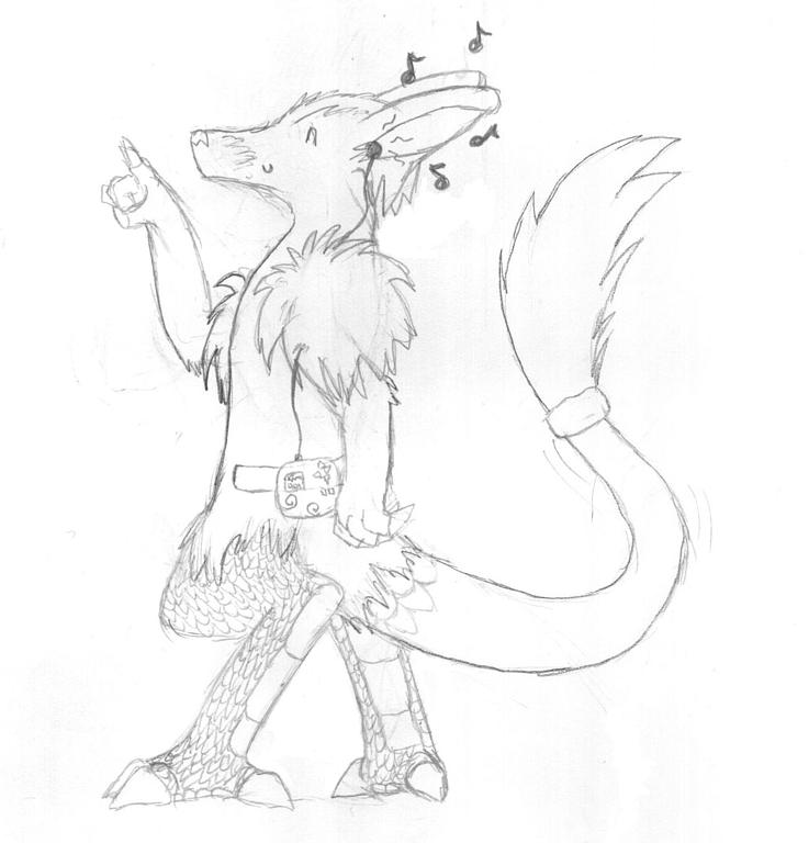 Music-Dancing draggy-rodent being