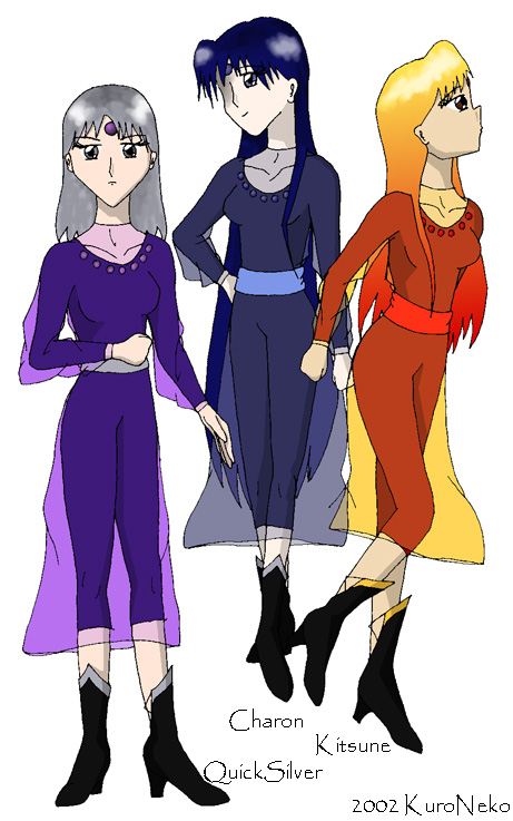 Sailors QuickSilver, Charon, and Kitsune