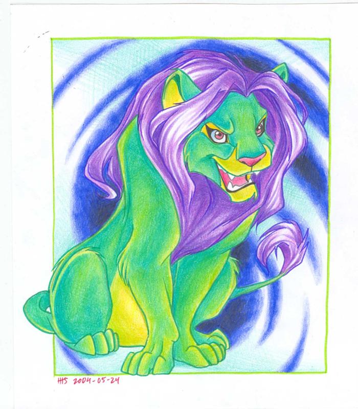 green lion