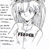 Asuka listening to Feeder!