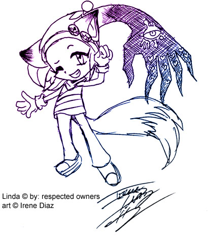 linda of Stretch Panic, as a fox