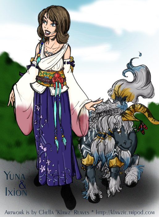 Yuna and Ixion (FFX - finished)