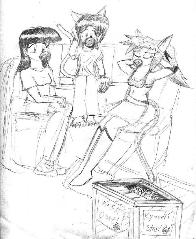 Cookie, Kiria, and Neon - Sept/2001