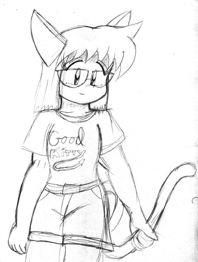 Kitanya holding her tail - Nov/03