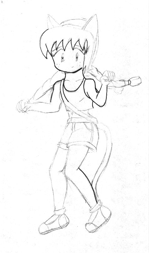 sketch frame from Tina Dance animation - Aug/2001