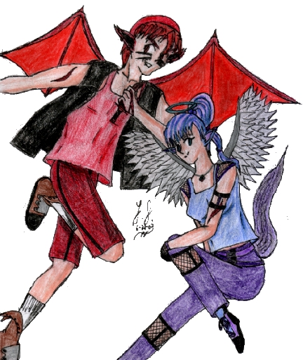 Verick and Dena - Dragon and Angel
