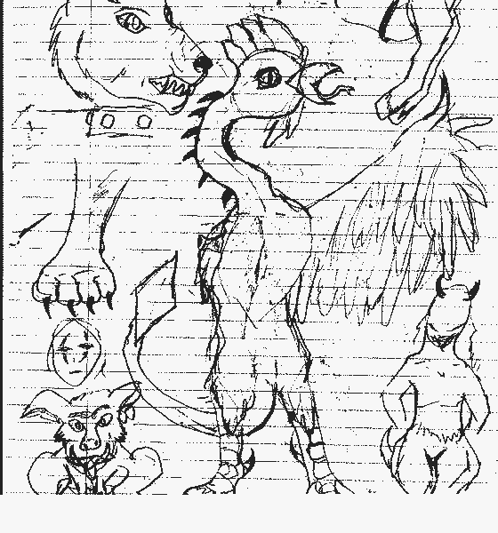 A cockatrice and random doodles