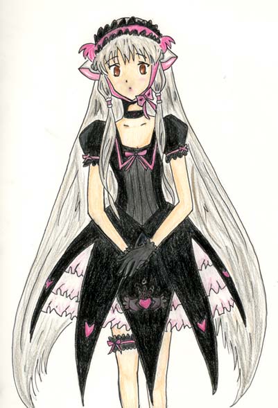 Chii in gothic lolita design Colored version