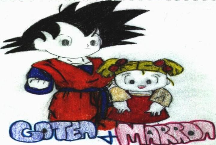 Chibi Goten and Maron