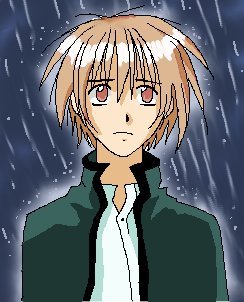 Hiro in the rain