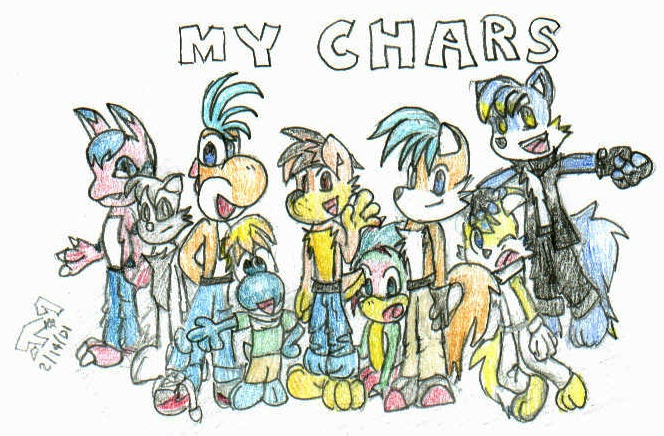 A way outdated group picture of my chars