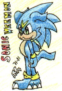 Sonic-Veemon Hybrid