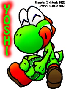 Computer Colored Yoshi (with a melon! ^_^)