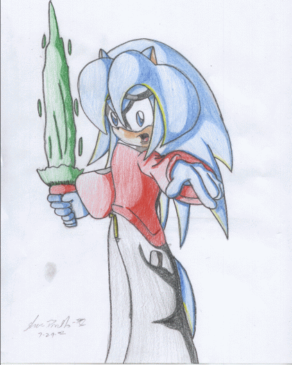 Dark Hedgehog wields his light sabre