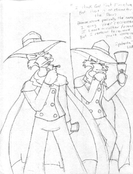 Darkwing and NegaDuck.. a little less Anthropormorphic