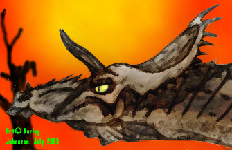 Just a (colored, you notice) dragon head...