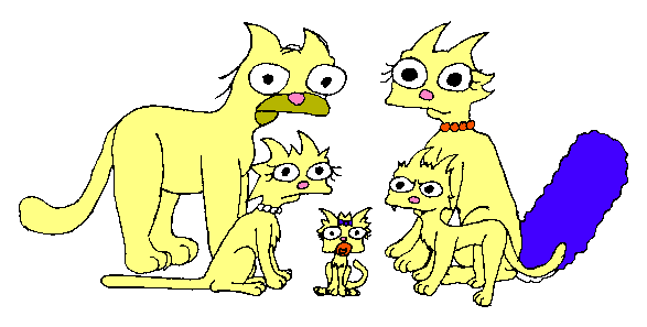 The Simpsons as Cats