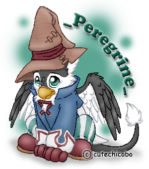 Peregrine dressed up as Vivi