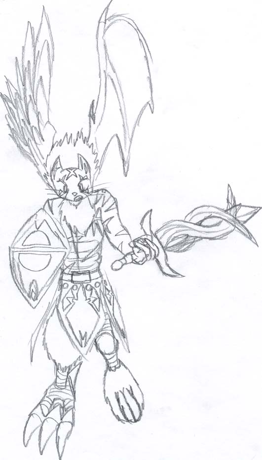 Winged Cat Warrior Demon... ?