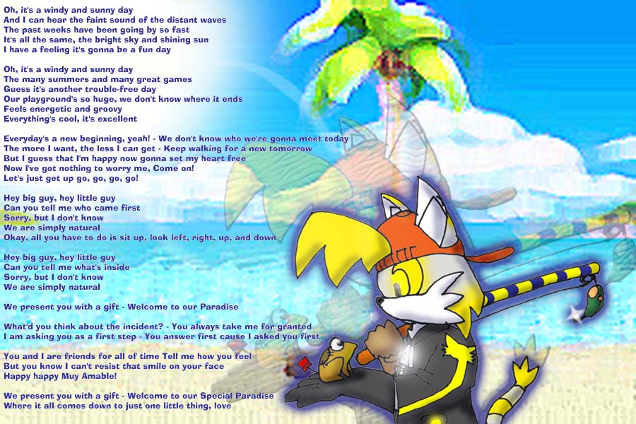 Tech the big cat and Robo the lil' frog (with Lazy Days ~Livin' in Paradise~)