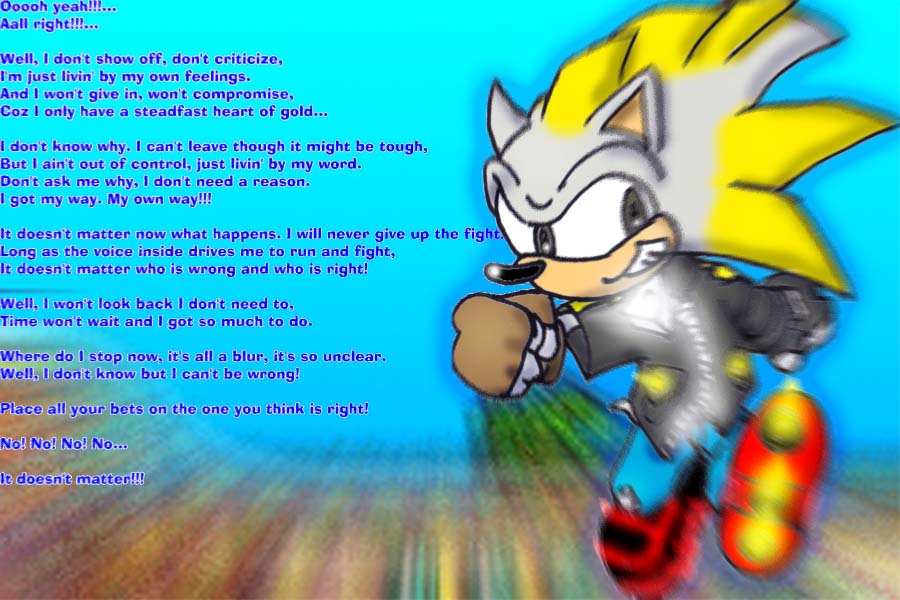 Tech the hero hedgehog (with It Doesn't Matter)