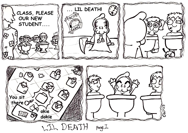 lil death comic page one