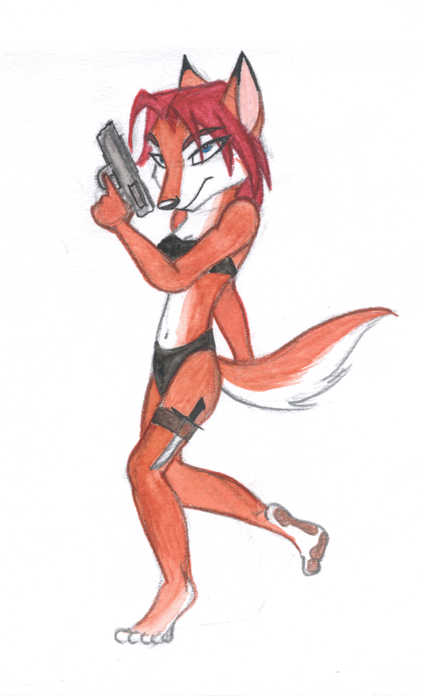 Mysterious Foxy-lady-James Bond-ish type person.