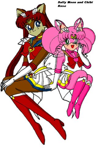 Sally Moon and Sailor Chibi Rose!!